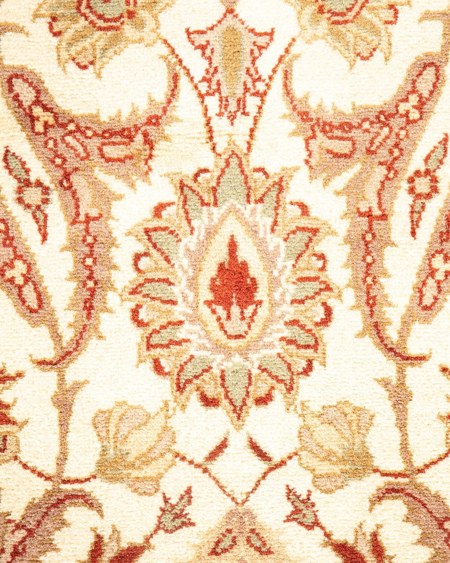 Mogul, One-of-a-Kind Hand-Knotted Area Rug - Ivory, 4' 2" x 6' 5" - 3