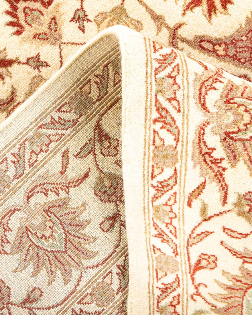 Mogul, One-of-a-Kind Hand-Knotted Area Rug - Ivory, 4' 2" x 6' 5" - 6