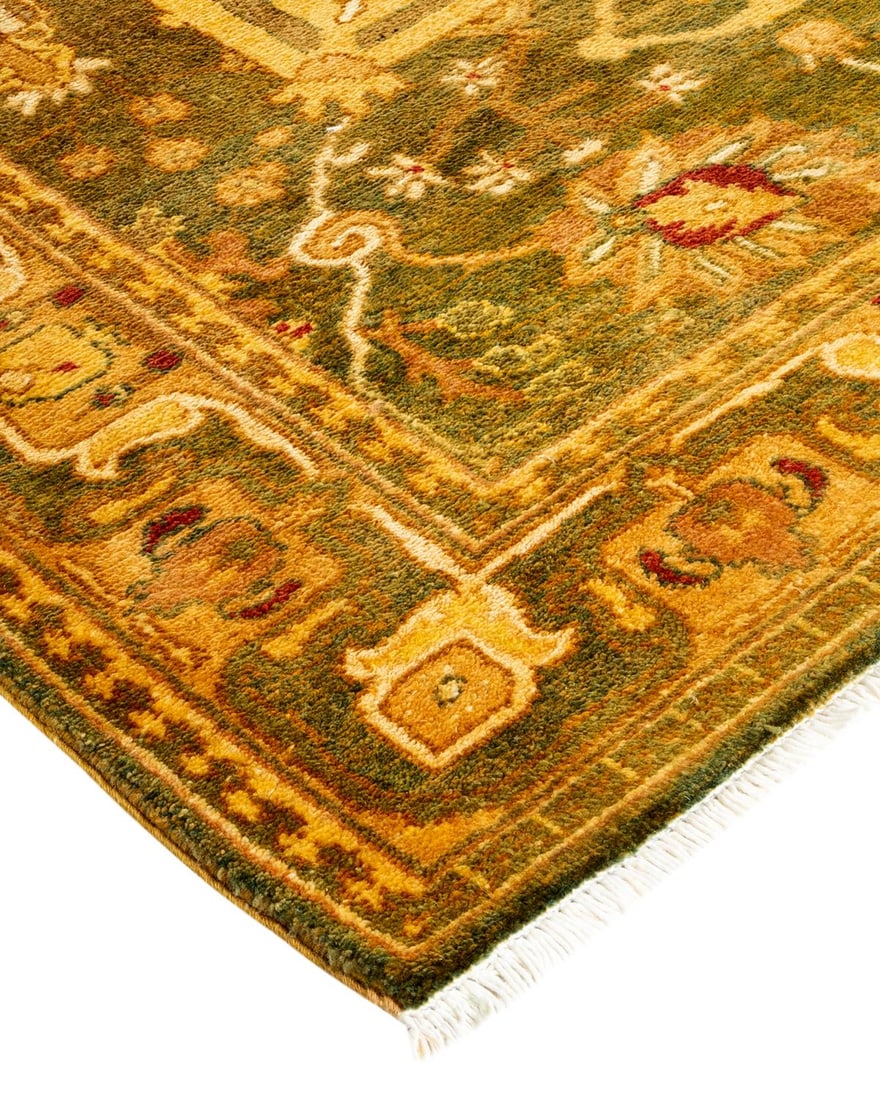 Ottoman, One-of-a-Kind Hand-Knotted Area Rug - Gold, 4' 1" x 6' 2" - 2