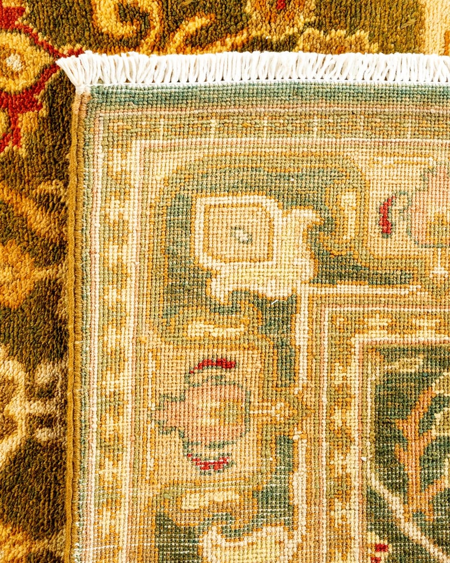 Ottoman, One-of-a-Kind Hand-Knotted Area Rug - Gold, 4' 1" x 6' 2" - 5