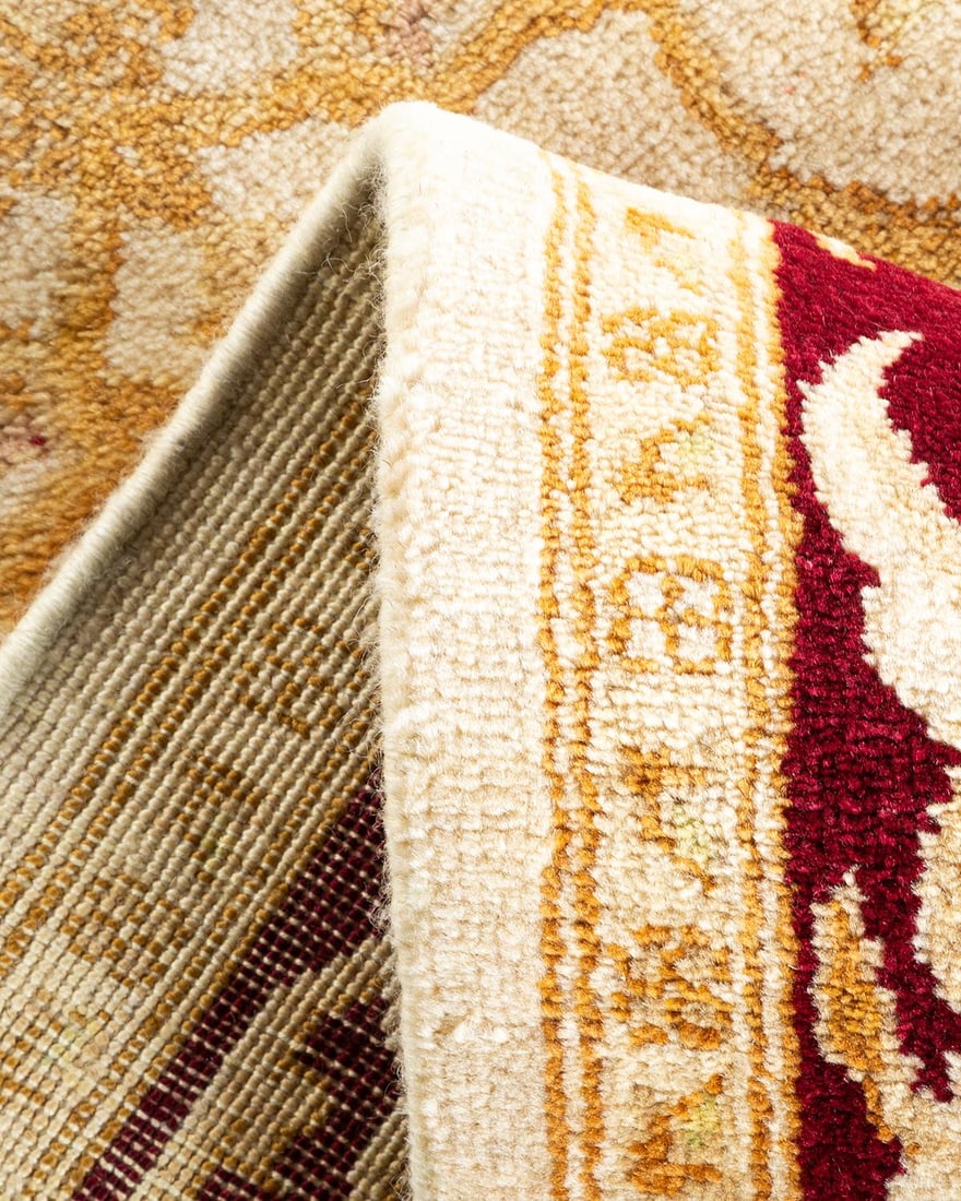 Eclectic, One-of-a-Kind Hand-Knotted Area Rug - Ivory, 4' 1" x 6' 3" - 6