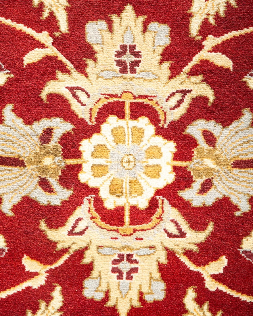 Mogul, One-of-a-Kind Hand-Knotted Area Rug - Red, 4' 3" x 6' 3" - 3
