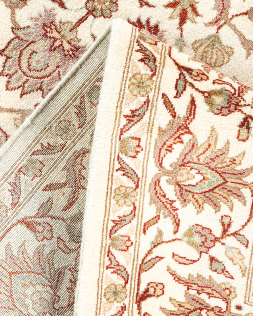 Mogul, One-of-a-Kind Hand-Knotted Area Rug - Ivory, 4' 3" x 6' 3" - 6