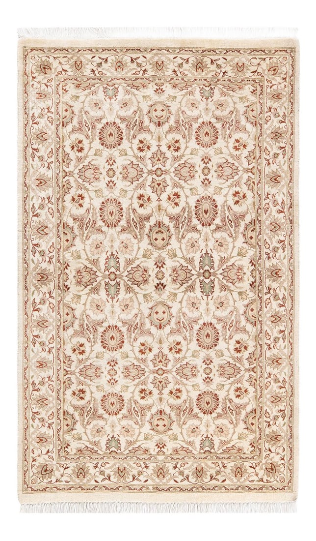 Mogul, One-of-a-Kind Hand-Knotted Area Rug - Ivory, 3' 2" x 5' 2": With understated palettes and allover designs, the rugs in the Mogul Collection will bring timeless sophistication to any room. Influenced by a spectrum of Turkish, Indian, and Persian designs, the