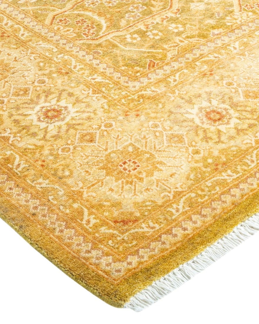 Mogul, One-of-a-Kind Hand-Knotted Area Rug - Green, 6' 2" x 8' 10" - 2