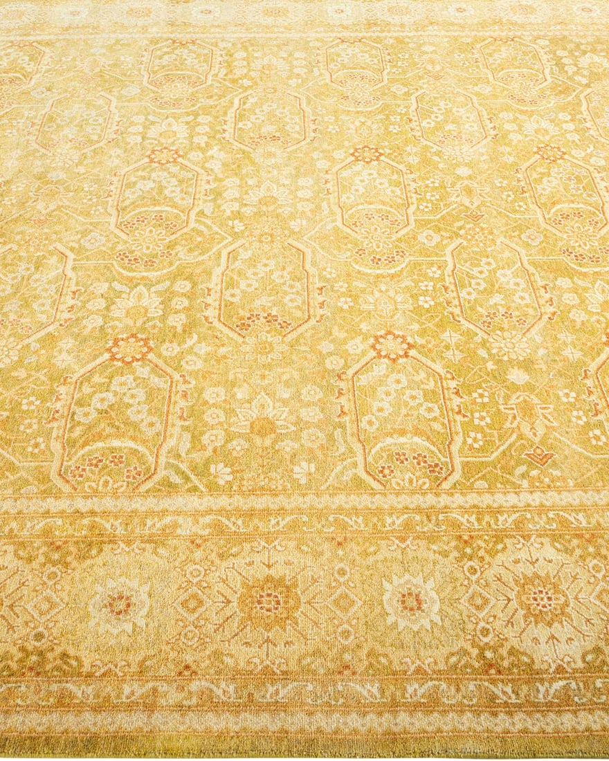 Mogul, One-of-a-Kind Hand-Knotted Area Rug - Green, 6' 2" x 8' 10" - 4