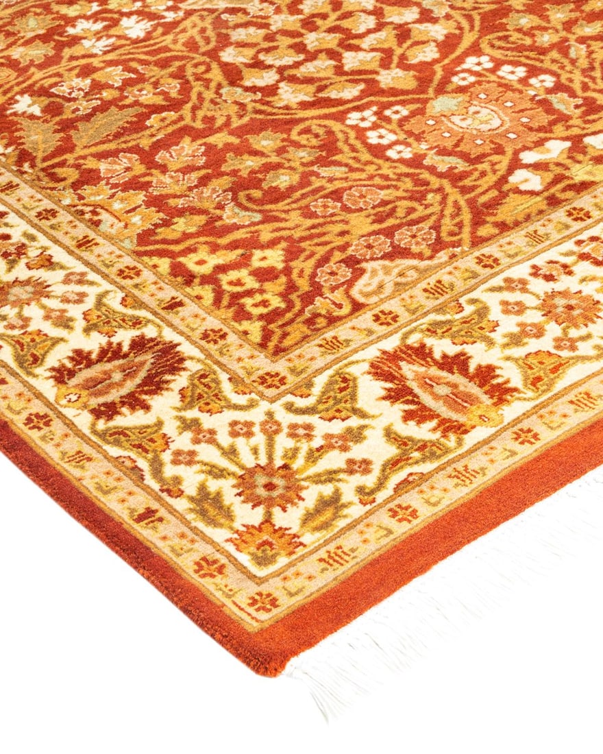 Mogul, One-of-a-Kind Hand-Knotted Area Rug - Orange, 3' 1" x 5' 1" - 2
