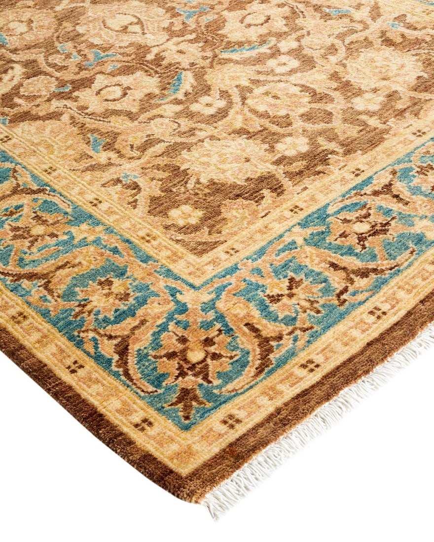 Ottoman, One-of-a-Kind Hand-Knotted Area Rug - Brown, 3' 1" x 5' 4" - 2