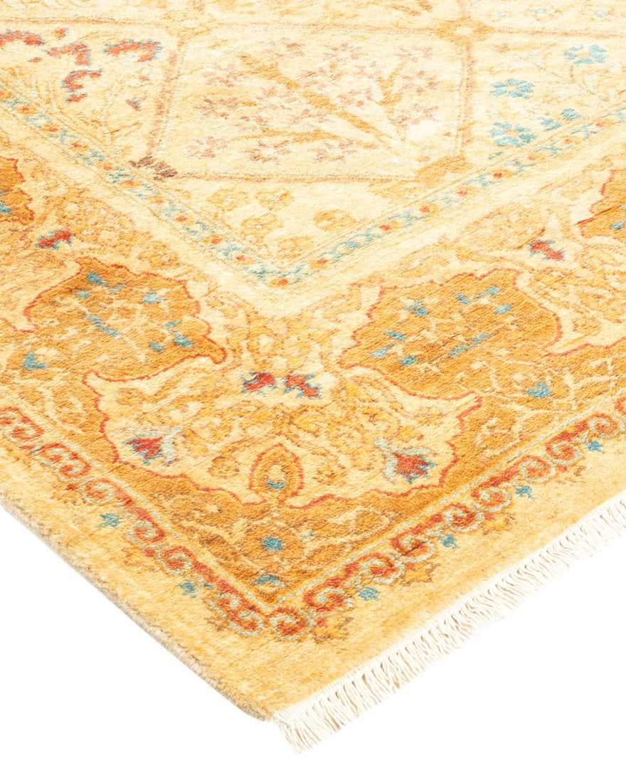 Mogul, One-of-a-Kind Hand-Knotted Area Rug - Ivory, 4' 2" x 6' 5" - 2