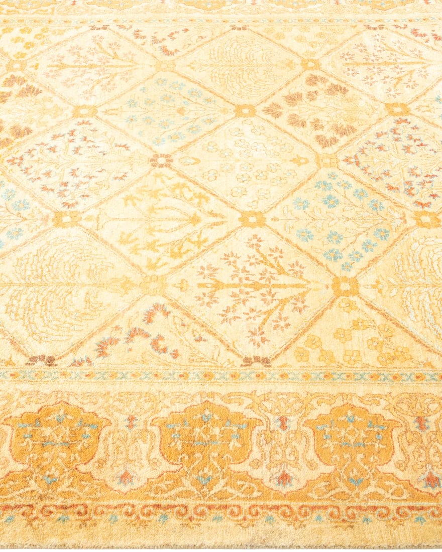 Mogul, One-of-a-Kind Hand-Knotted Area Rug - Ivory, 4' 2" x 6' 5" - 4