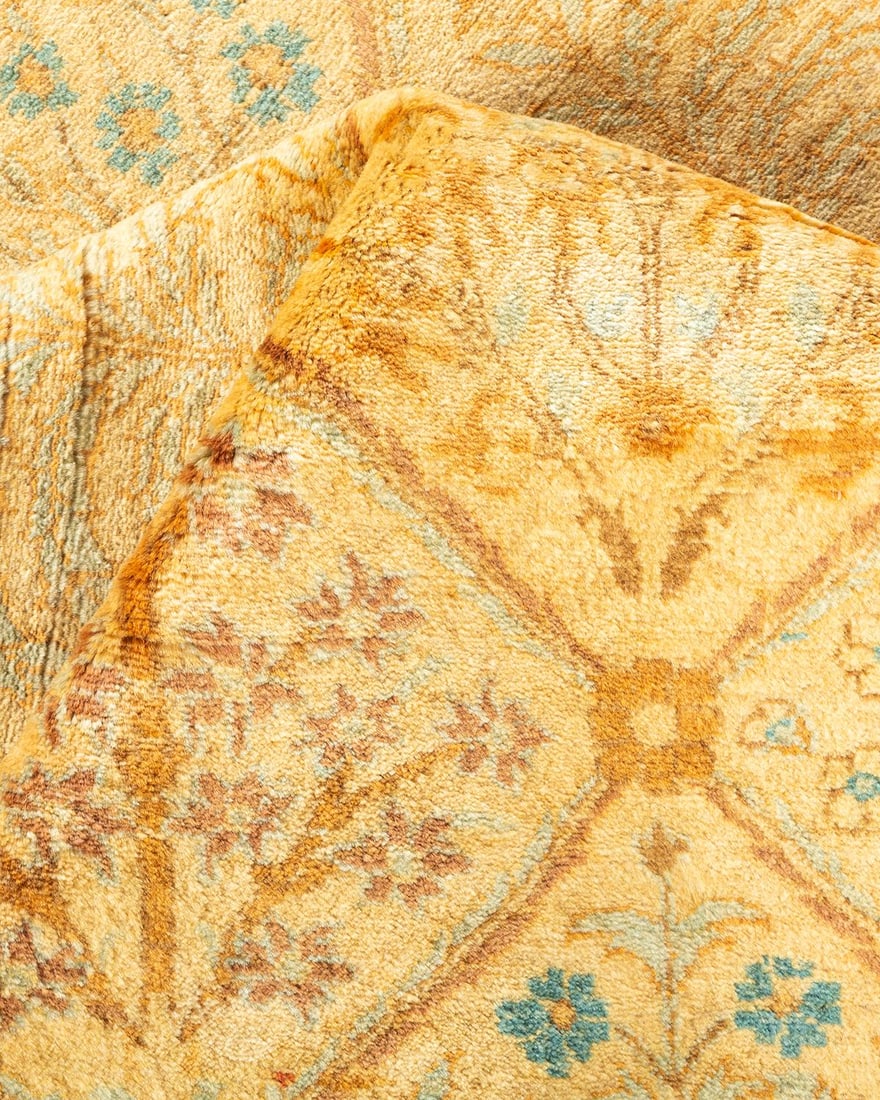 Mogul, One-of-a-Kind Hand-Knotted Area Rug - Ivory, 4' 2" x 6' 5" - 7