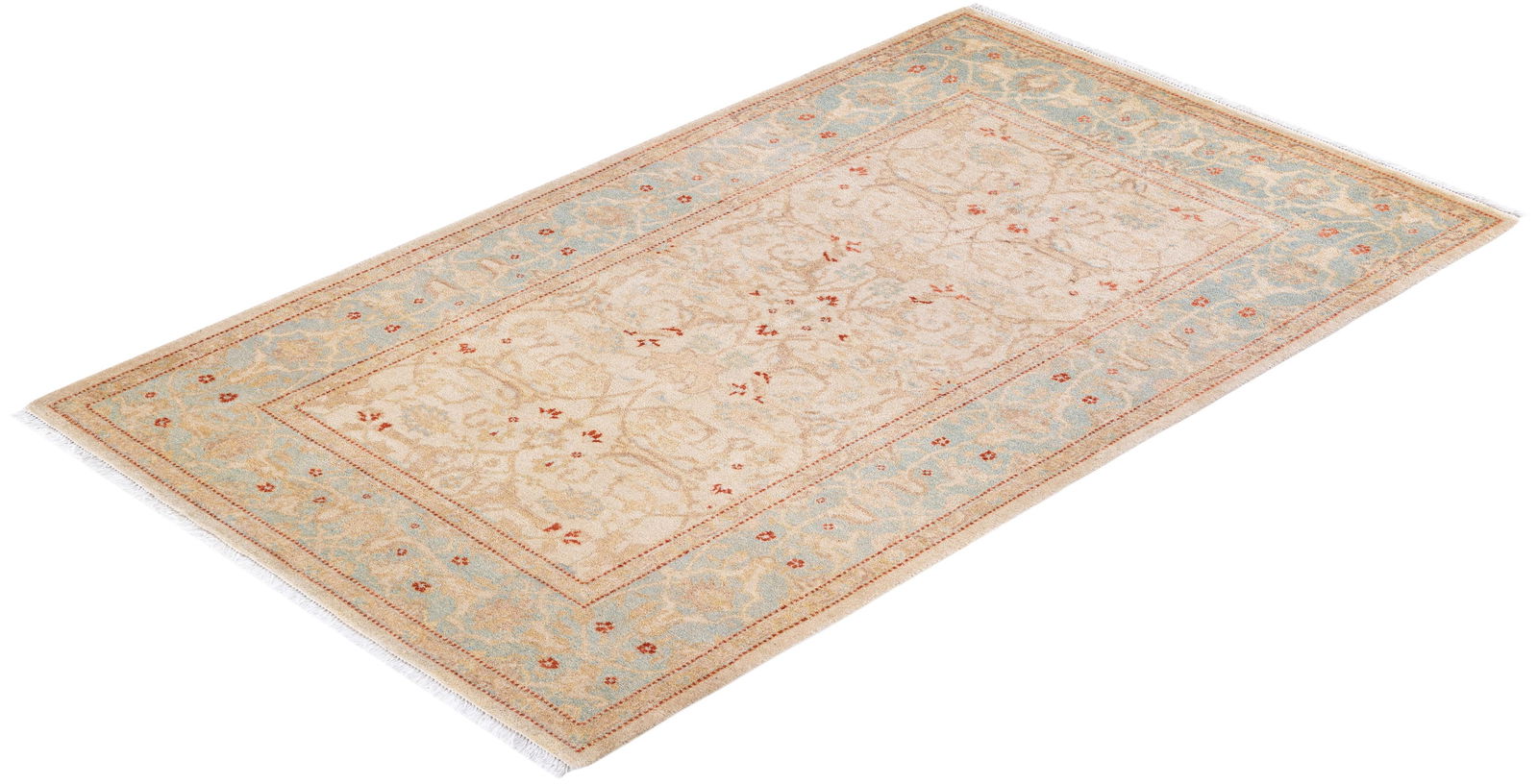 Mogul, One-of-a-Kind Hand-Knotted Area Rug - Ivory, 3' 1" x 5' 3" - 8
