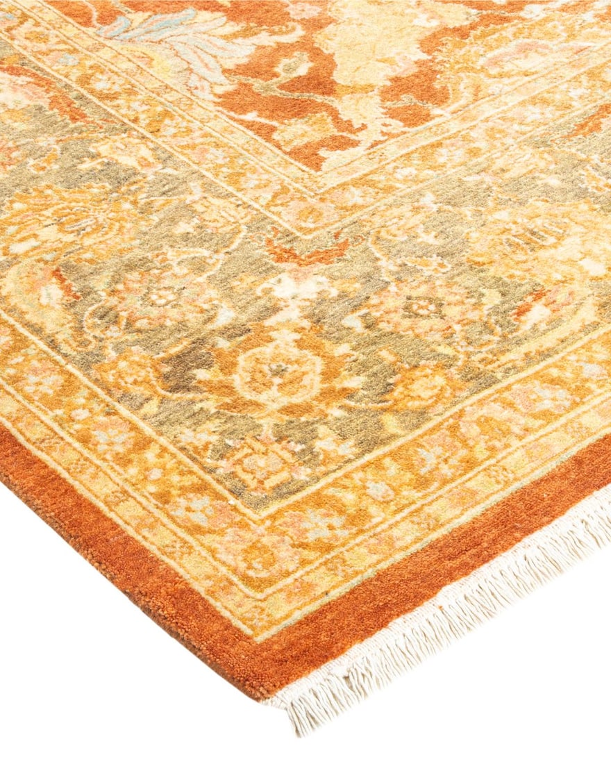 Mogul, One-of-a-Kind Hand-Knotted Area Rug - Brown, 6' 4" x 8' 10" - 2