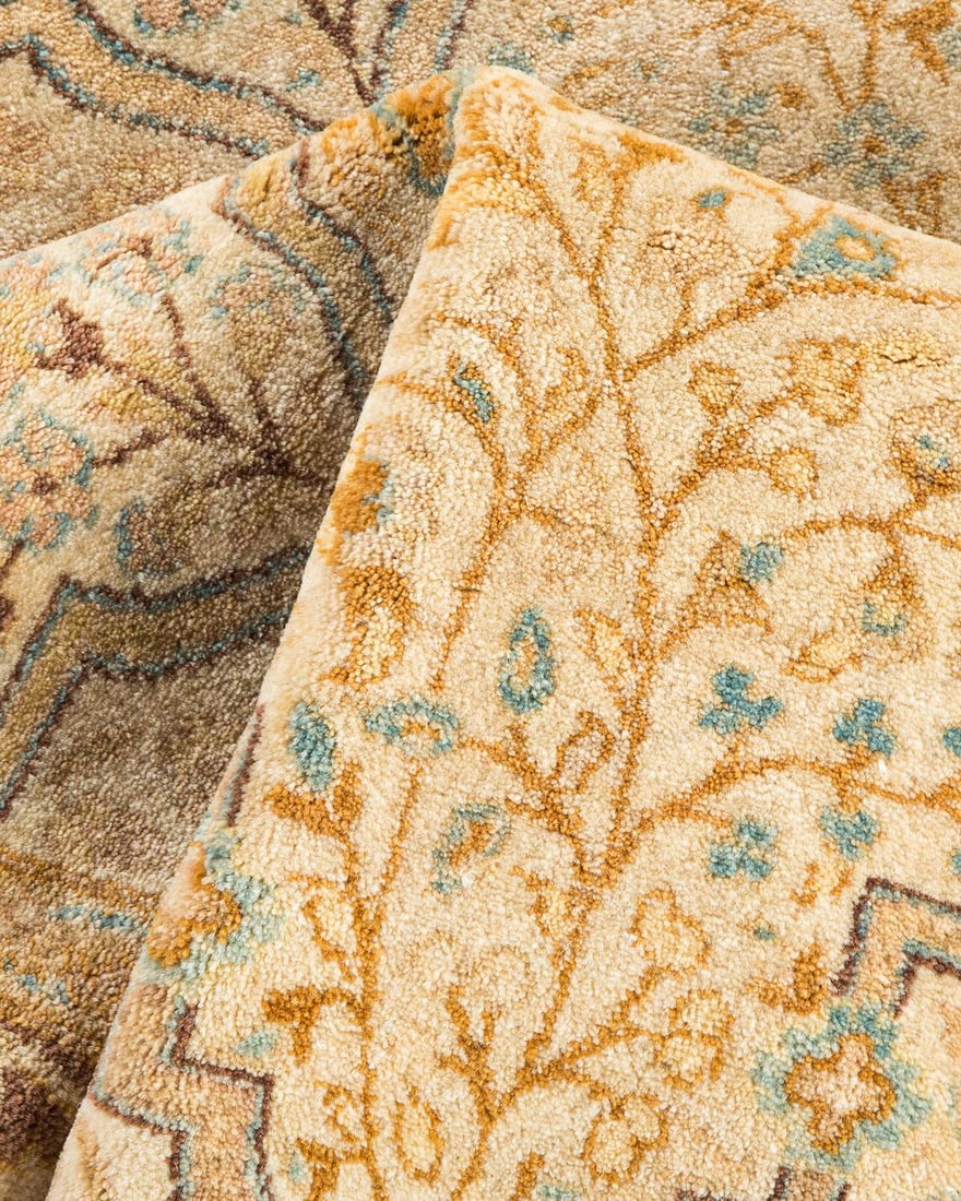 Mogul, One-of-a-Kind Hand-Knotted Area Rug - Ivory, 3' 2" x 4' 10" - 7