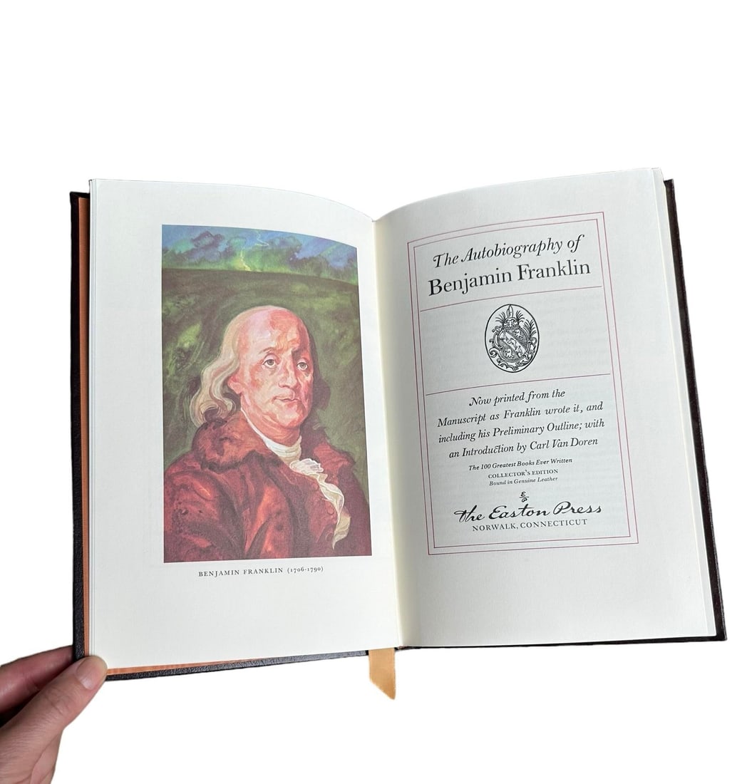 The Autobiography of Benjamin Franklin Leather Gilt 1976 Collectors Edition - 2