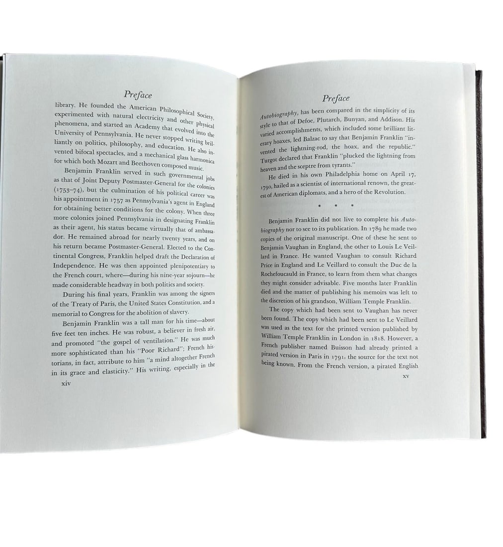 The Autobiography of Benjamin Franklin Leather Gilt 1976 Collectors Edition - 7