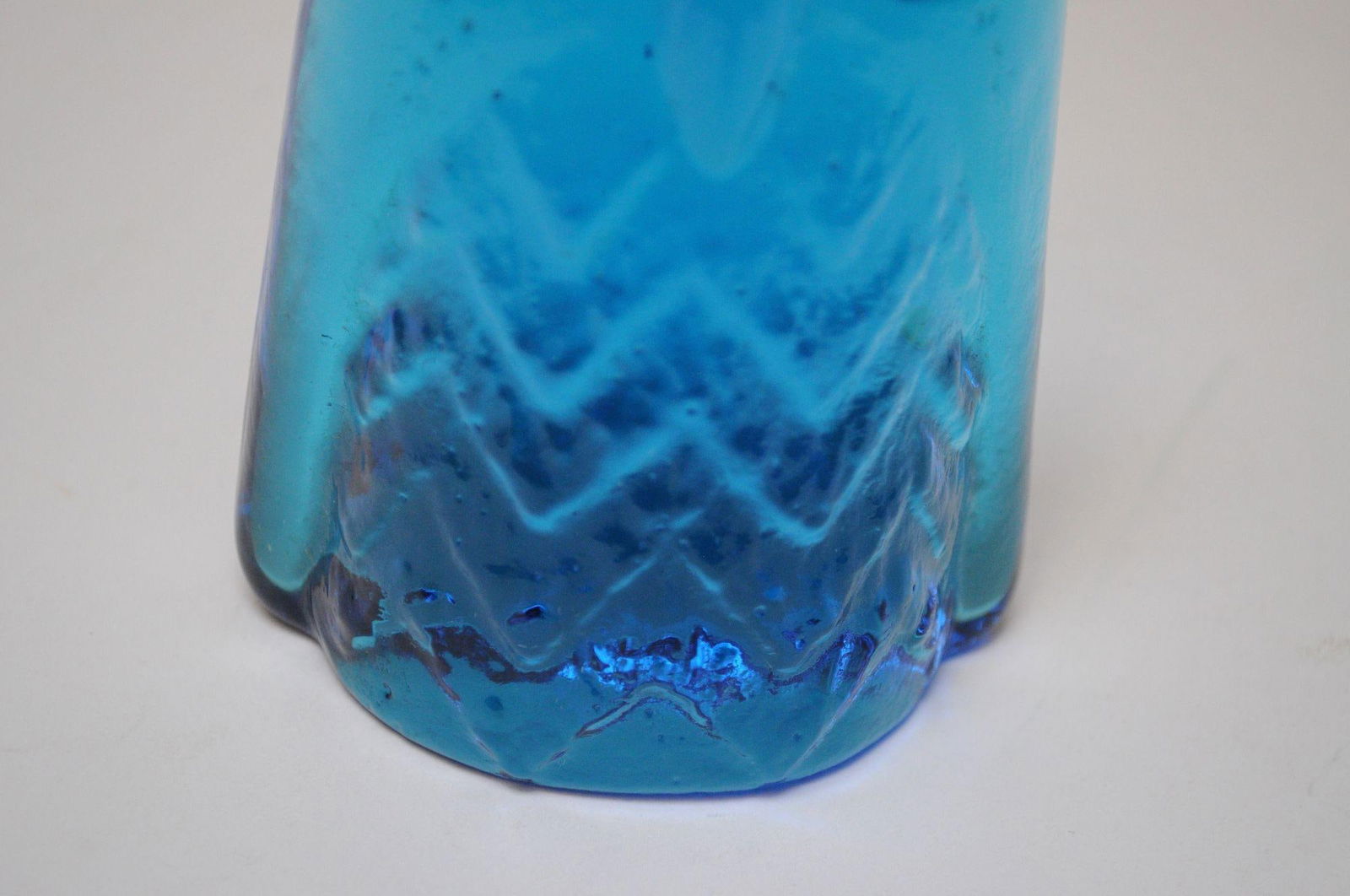 Mid-Century American Modern Cobalt Blue Glass Owl Figurine / Paperweight - 12