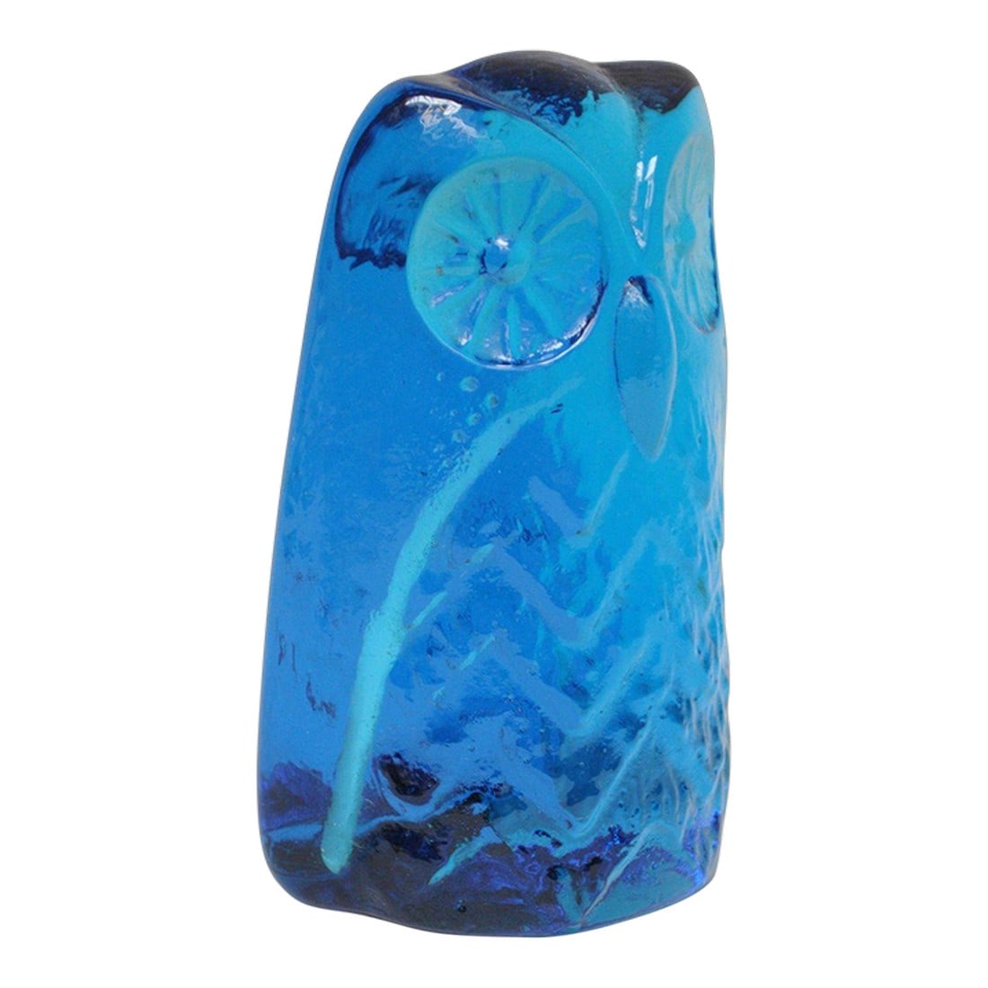Mid-Century American Modern Cobalt Blue Glass Owl Figurine / Paperweight (1 of 12)