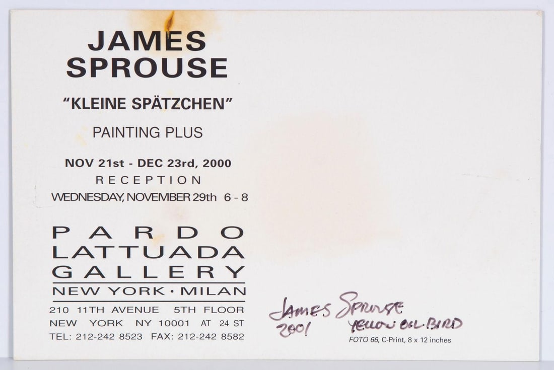Original Signed James Sprouse "Yellow Oil Bird" 2001 - 3