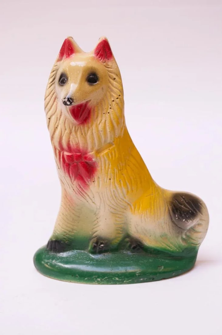 1950s American Painted Chalkware Collie - 2