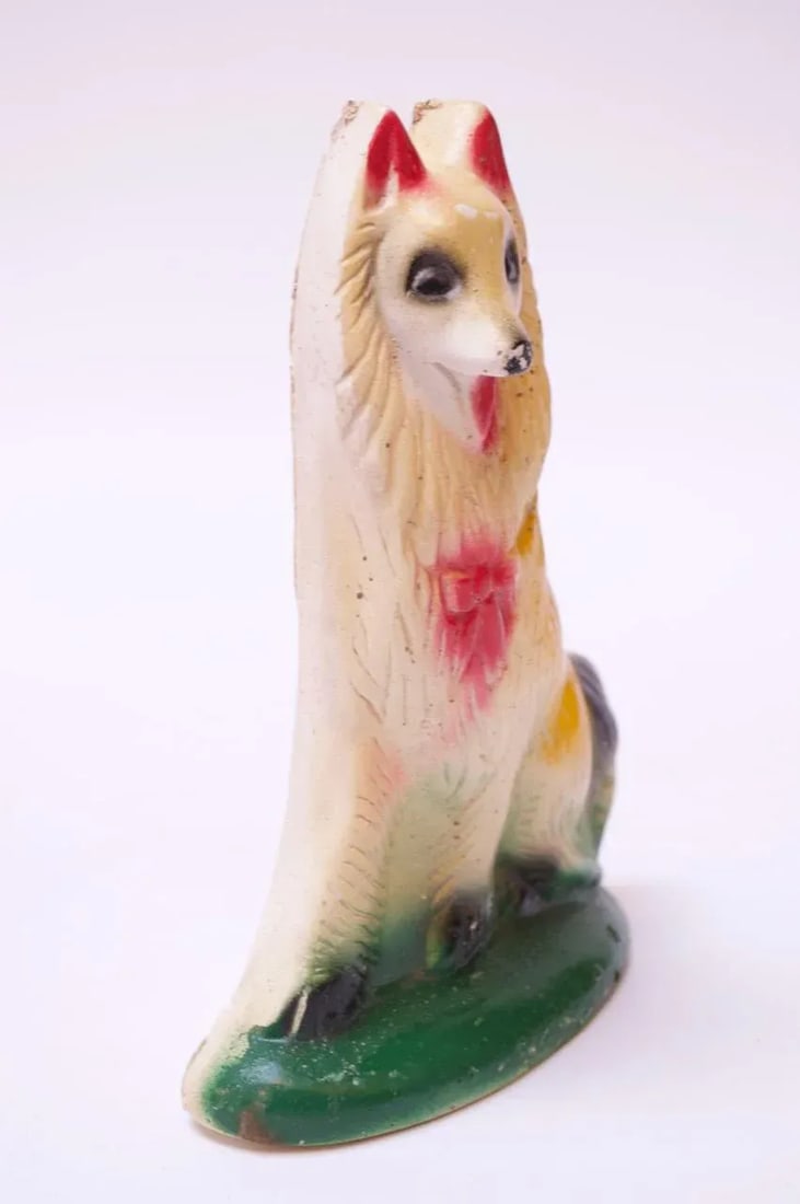 1950s American Painted Chalkware Collie - 5