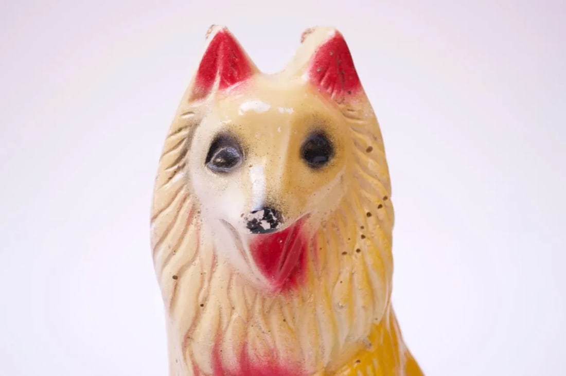 1950s American Painted Chalkware Collie - 8