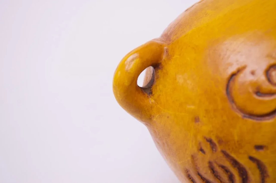 Mid-Century California Pottery Piggy Bank With Cork Stopper - 11