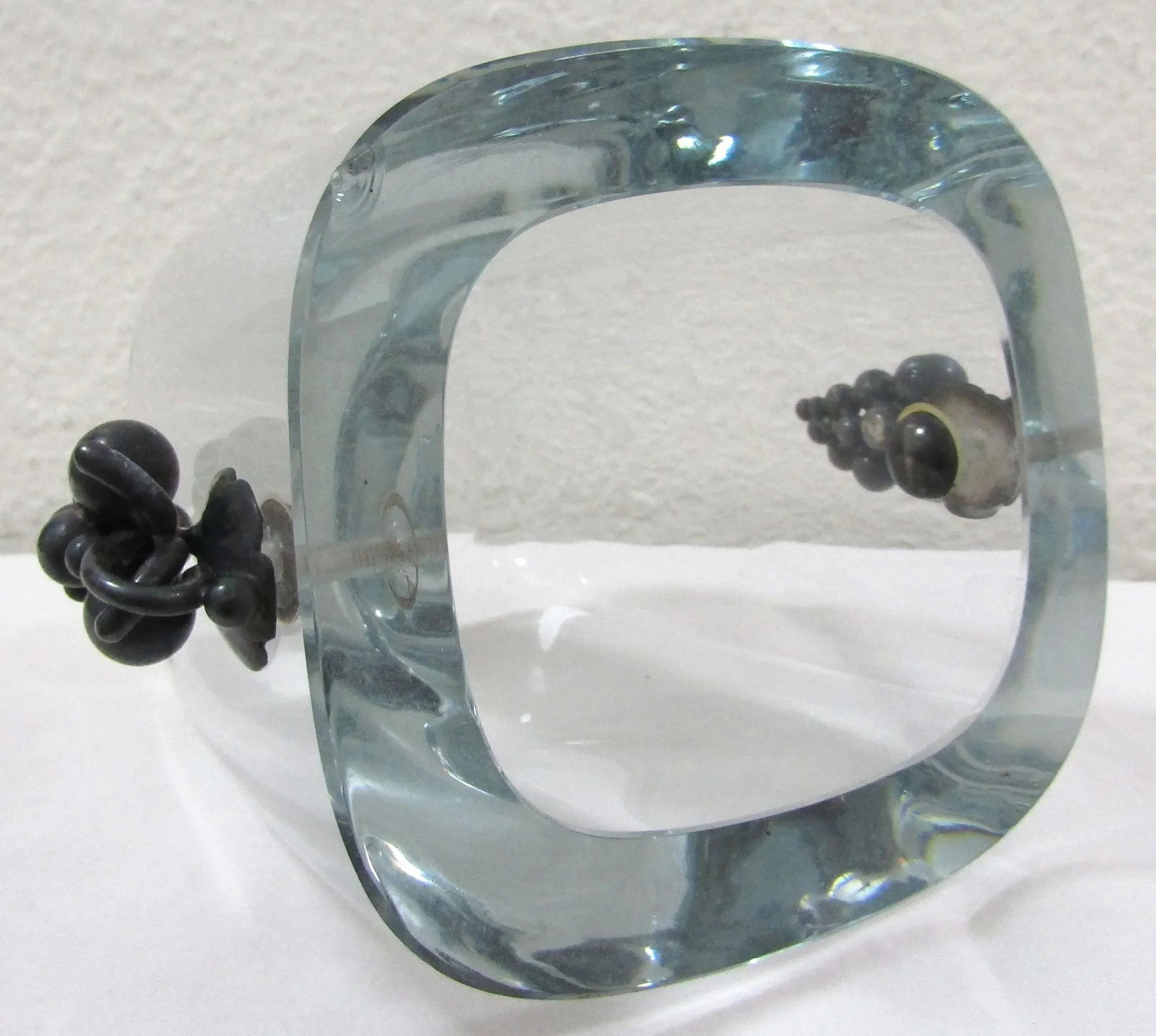 Antique 1940's Danske Guldsmede Handvaerk Dgh Denmark Sterling Glass Vessel Vase - 10