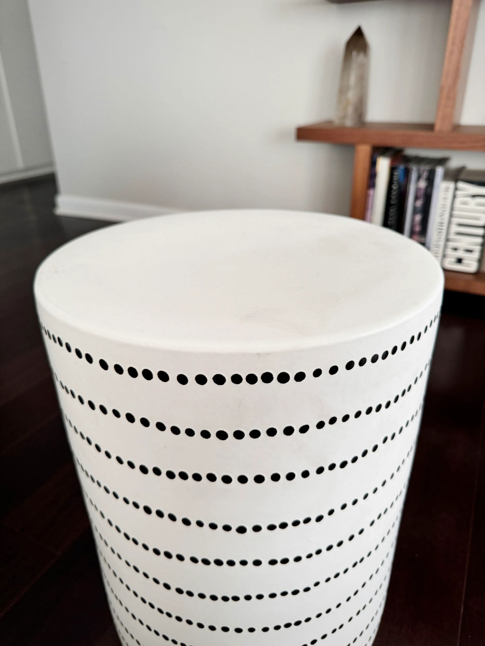 Minimalist Black and White Dot Pattern Made Goods Geoffrey Ceramic Indoor/Outdoor Stool - 8