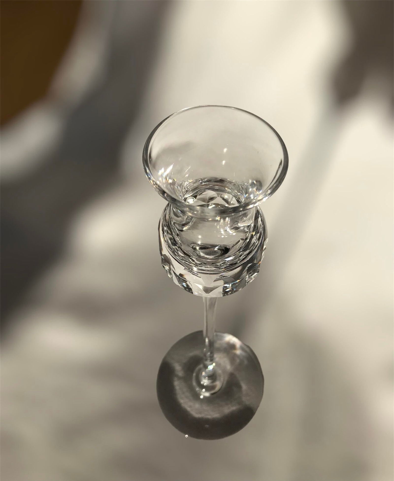 Kosta Boda Clear Crystal Signed Candlestick Prince Pattern 1982 - 6