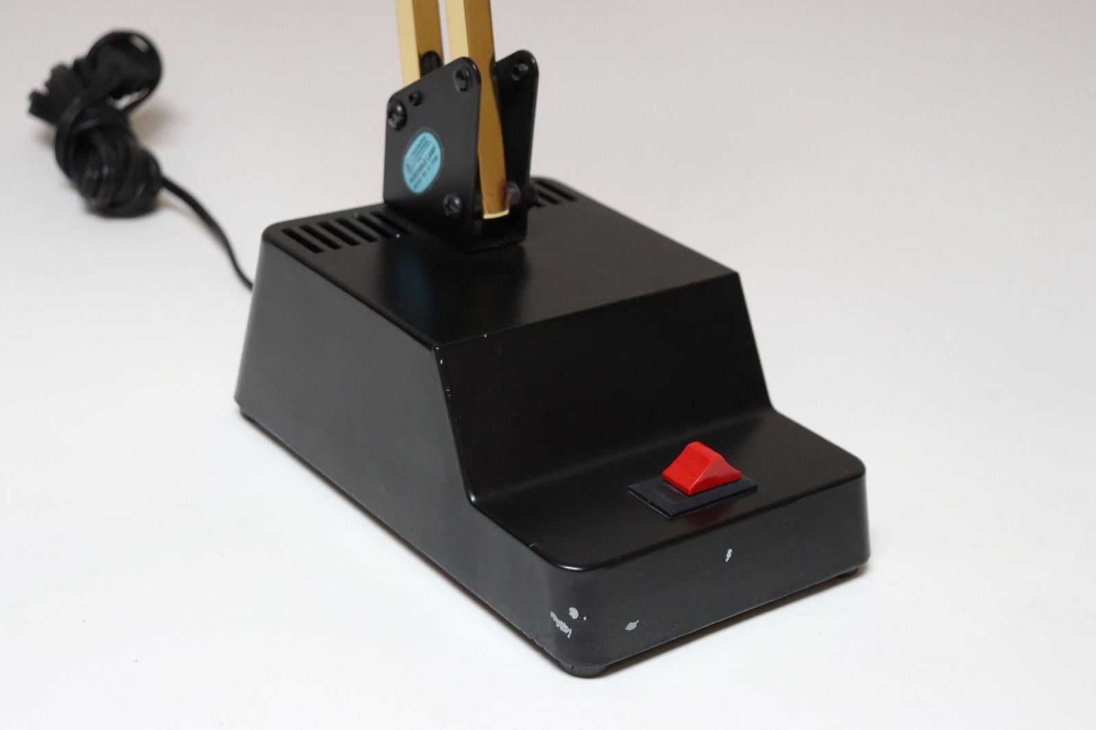 Vintage Black and Tubular Brass Adjustable Articulating Task / Desk Lamp by Electrix - 10