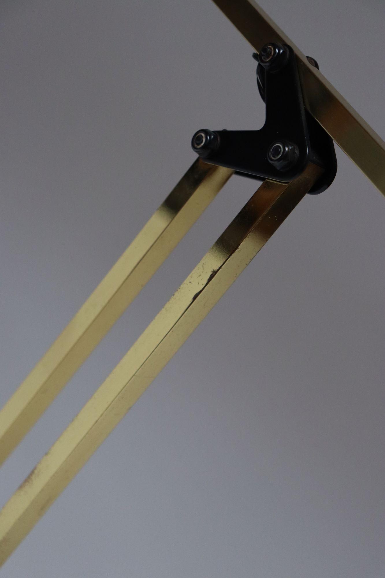 Vintage Black and Tubular Brass Adjustable Articulating Task / Desk Lamp by Electrix - 11