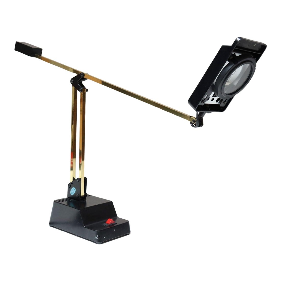 Vintage Black and Tubular Brass Adjustable Articulating Task / Desk Lamp by Electrix (1 of 12)