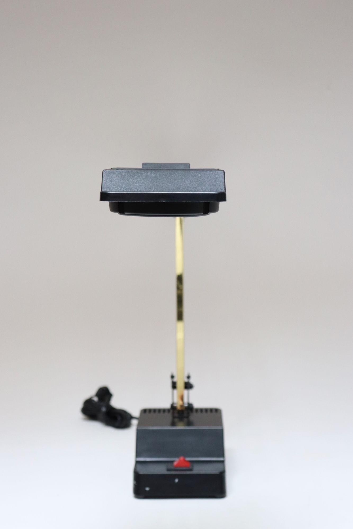 Vintage Black and Tubular Brass Adjustable Articulating Task / Desk Lamp by Electrix - 6