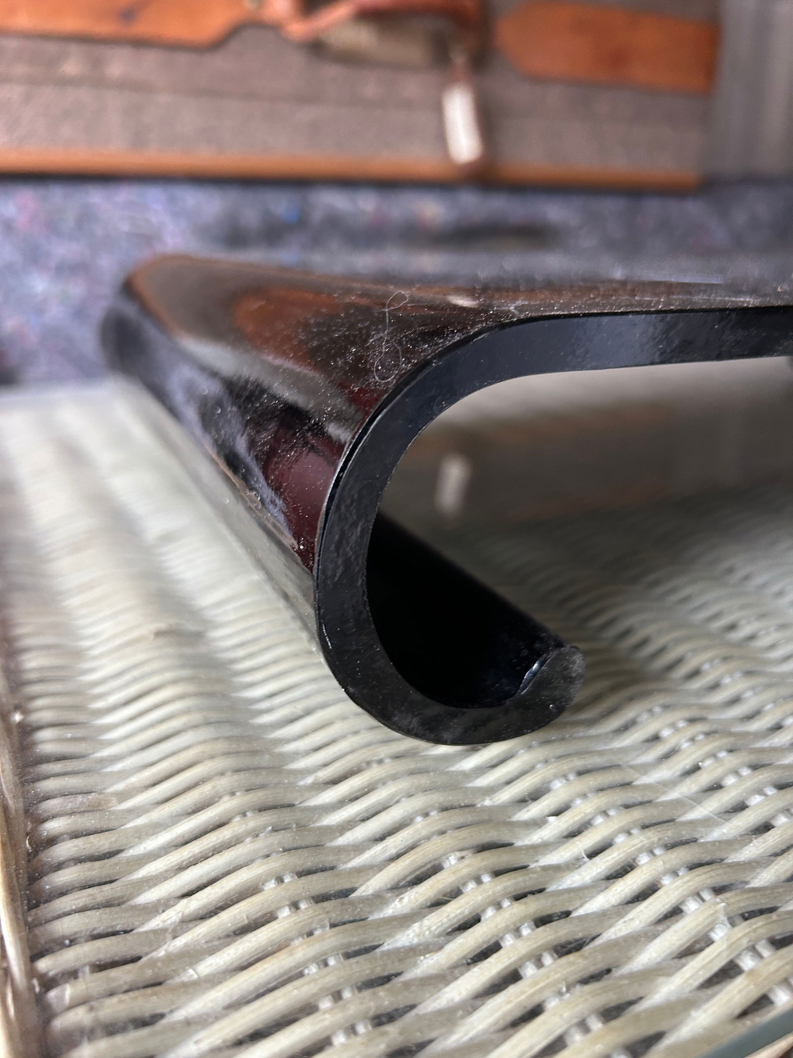 Vintage Japanese Black Lacquer Wakasa Stand Scroll Feet - 10