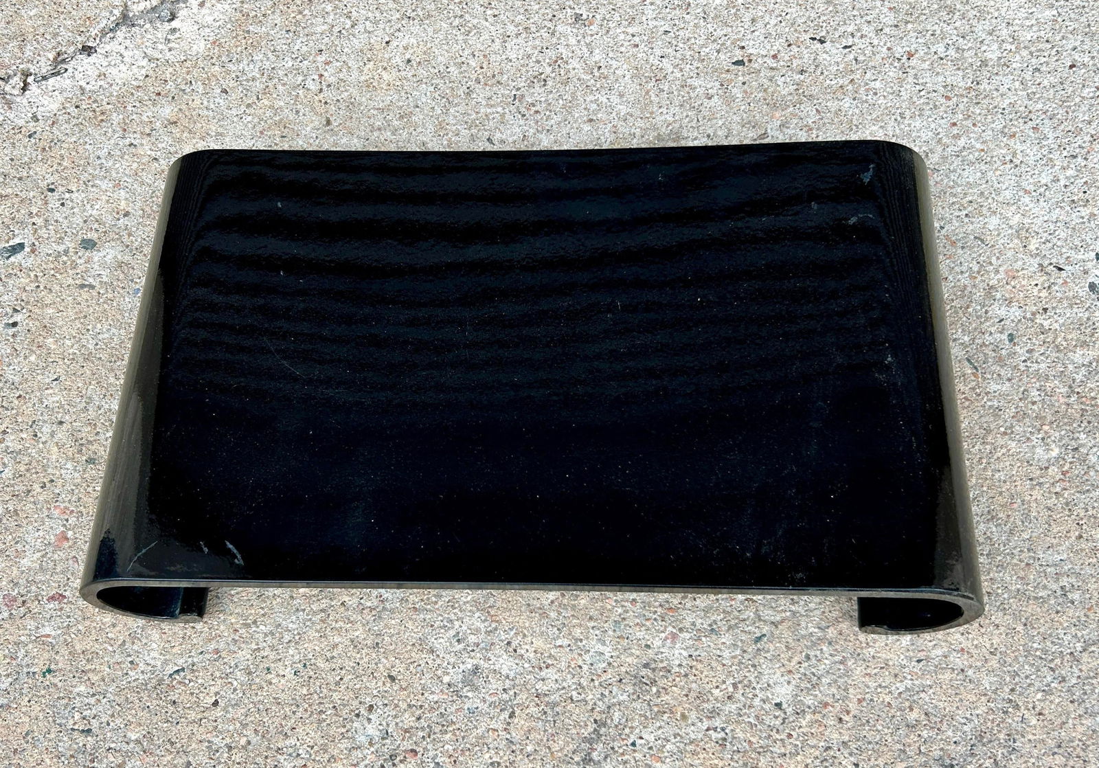 Vintage Japanese Black Lacquer Wakasa Stand Scroll Feet - 7