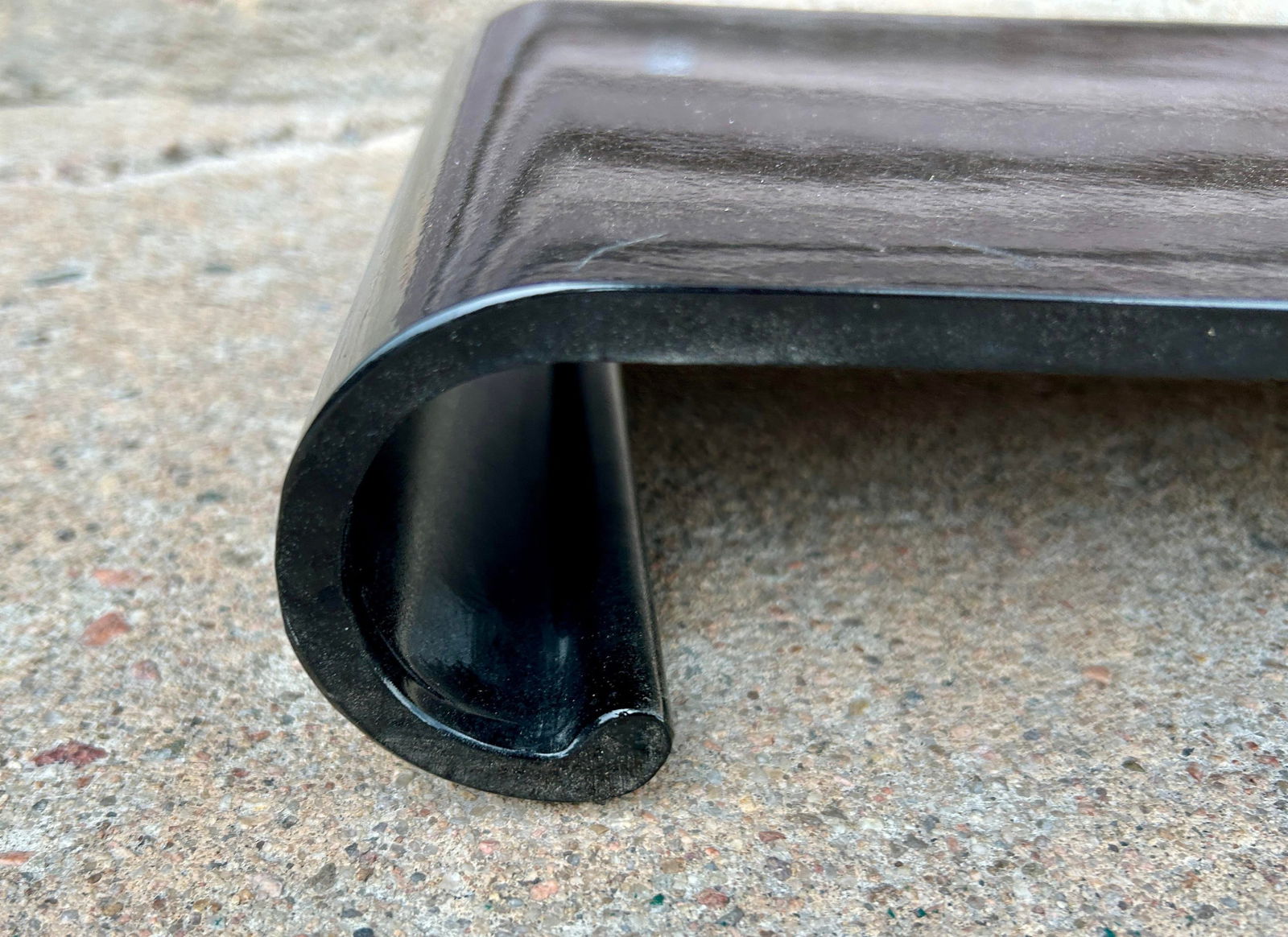 Vintage Japanese Black Lacquer Wakasa Stand Scroll Feet - 8