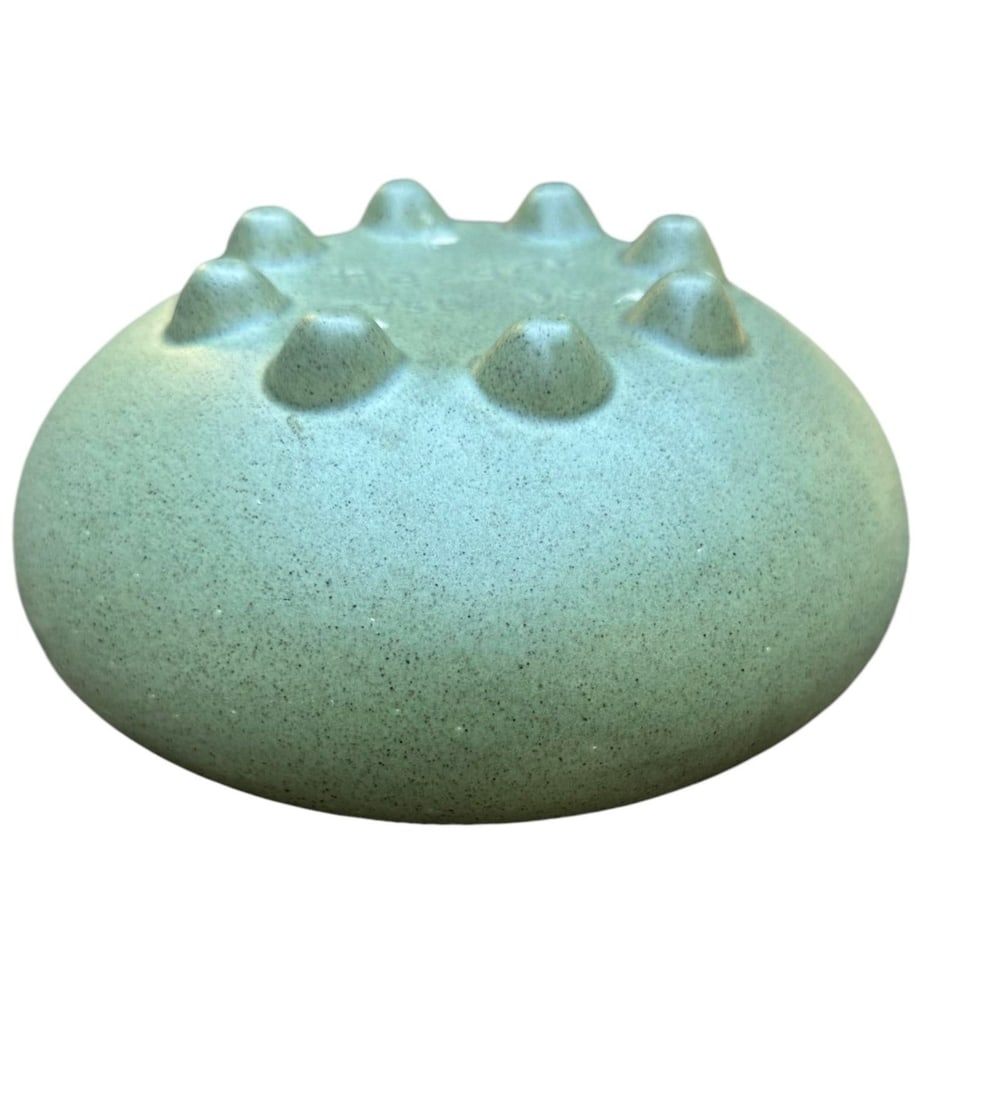 Vintage Green Haeger Round Ceramic Planter - 6