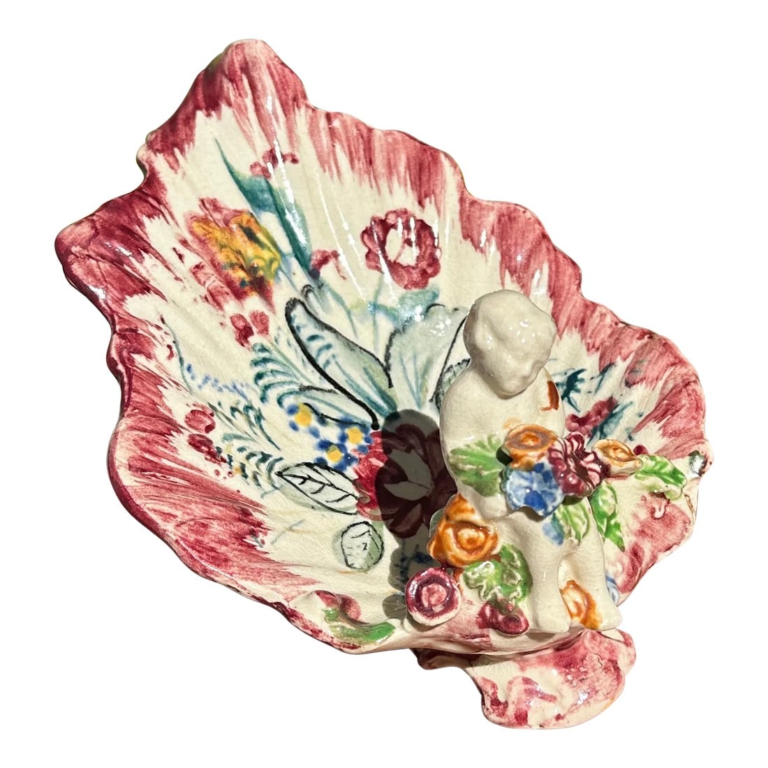 1970s Small Decorative Cherub Painted Dish: Up for consideration is a beautiful decorative cherub painted dish. This would look lovely in your home and it is a great find for the interior design enthusiast. Please check out my other listings! 