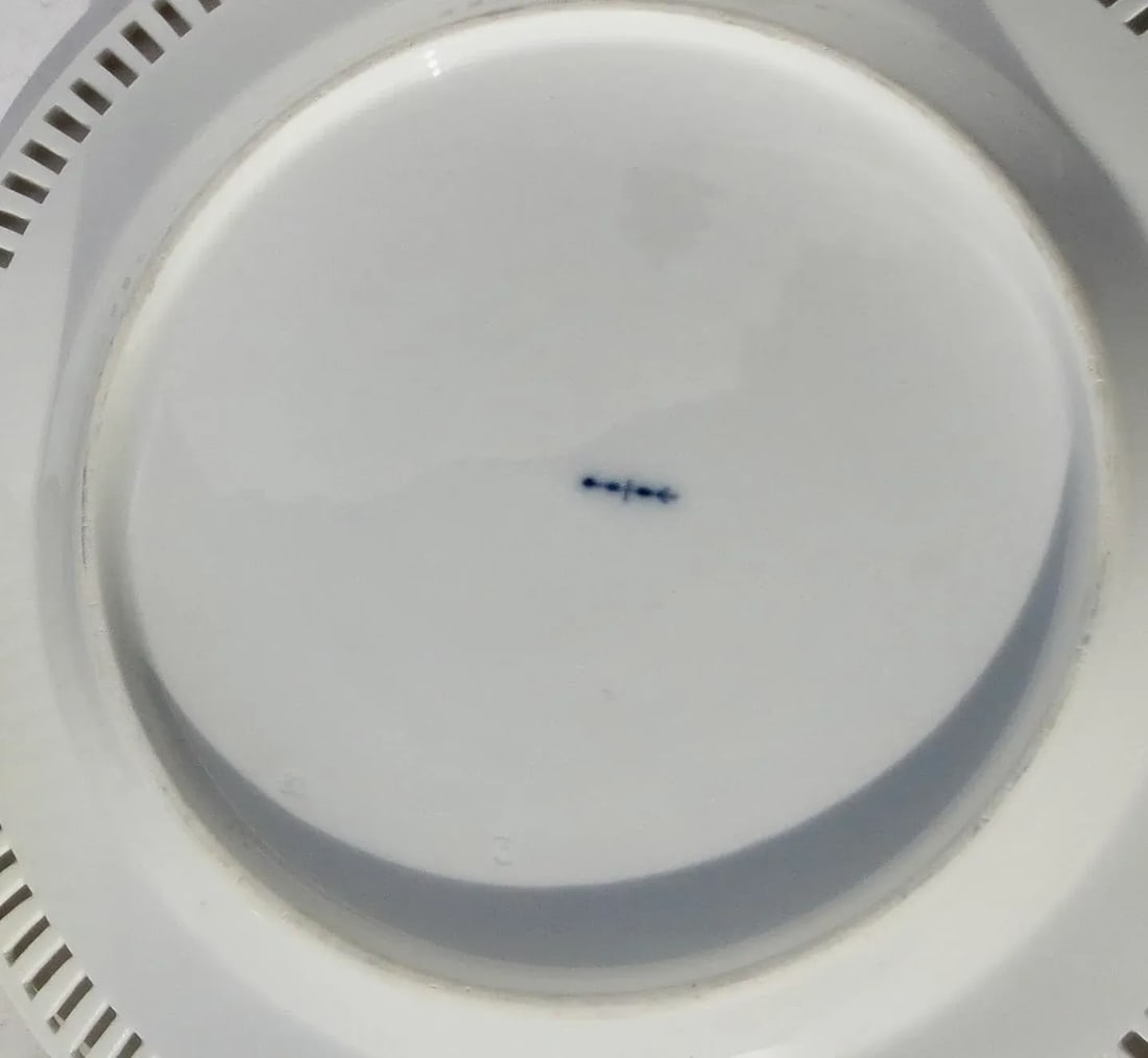 Antique KPM White Porcelain Reticulated Plates- A Pair of 2 - 5