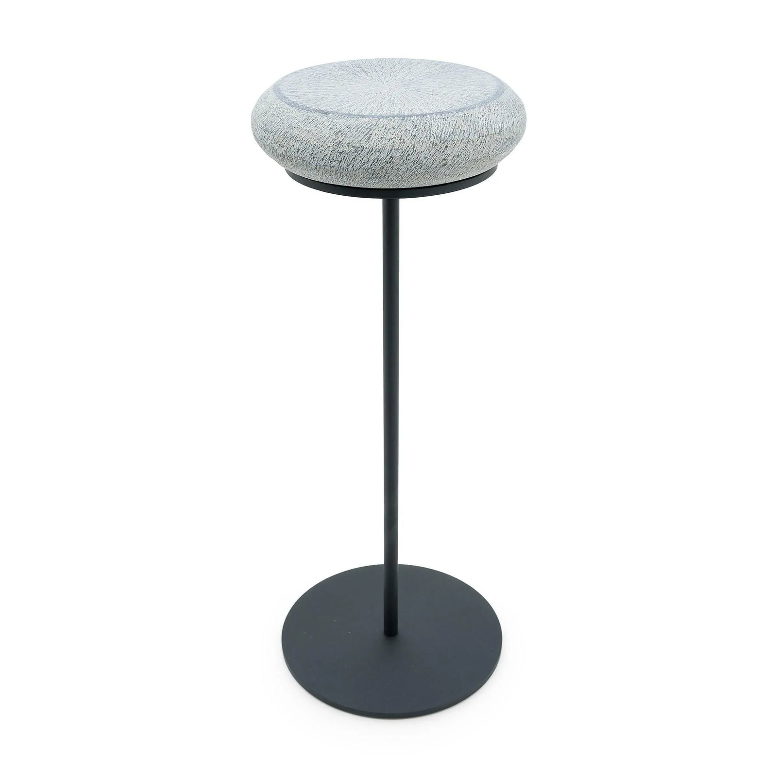 Petite Stone Drum Side Table - 4