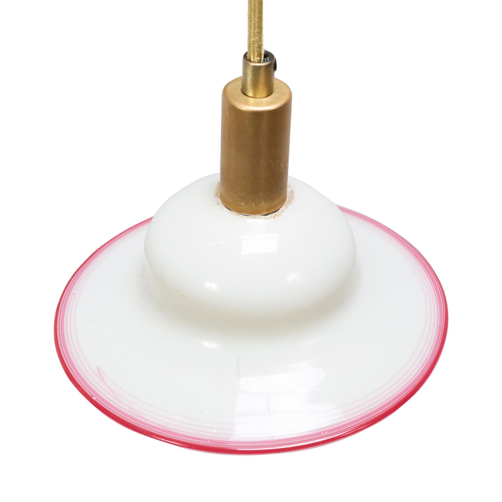 Vintage Chinese Shanghai Deco Glass Pendant, c. 1920 - 3