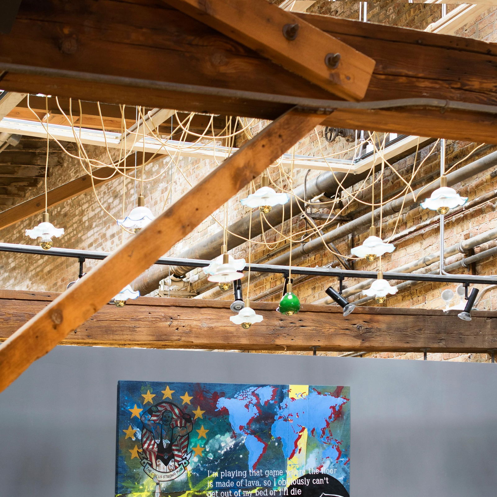 Vintage Chinese Shanghai Deco Glass Pendant, c. 1920 - 8