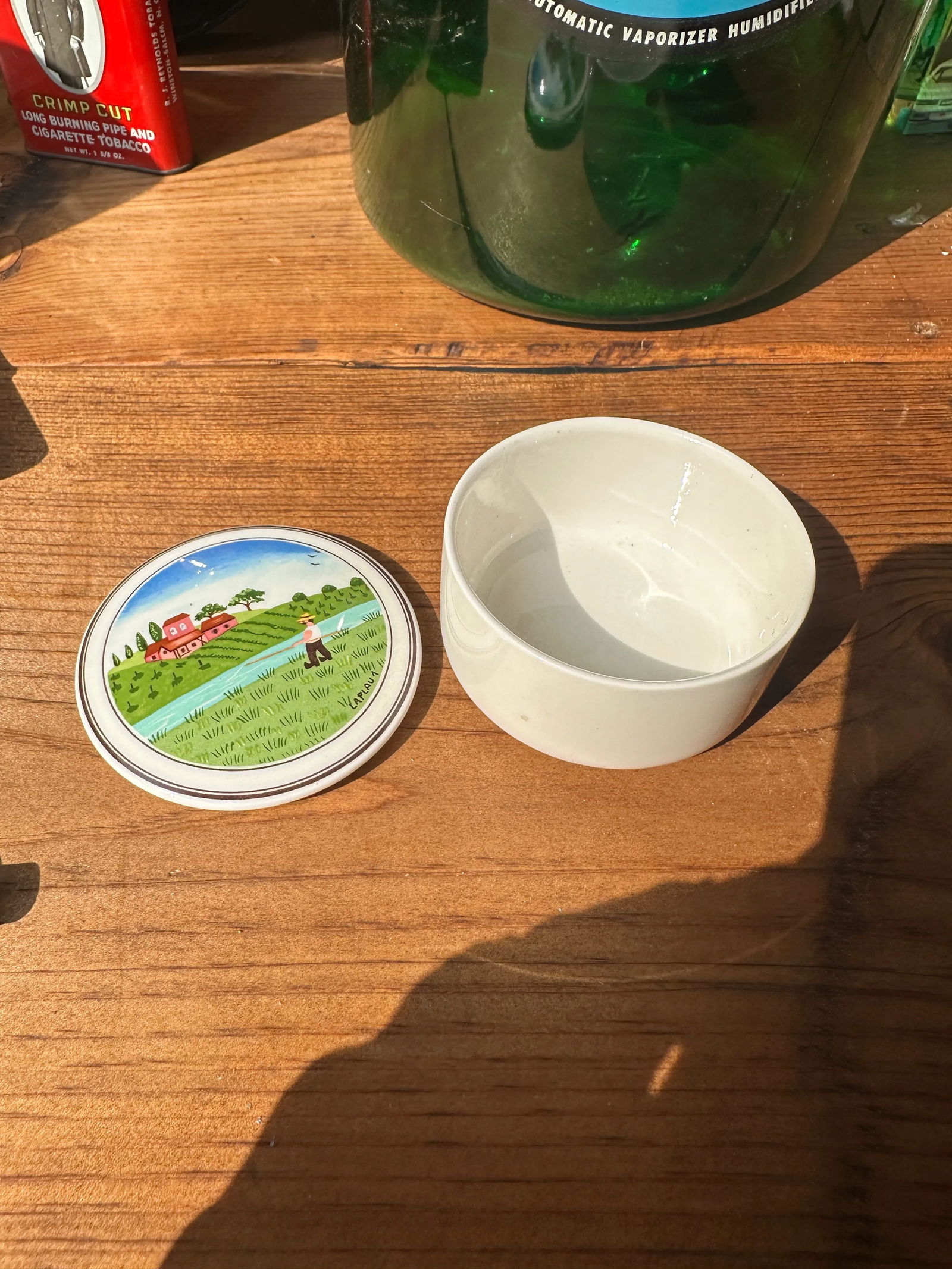 1970s Small Ceramic Farmer Painted Catchall From Luxembourg - 6