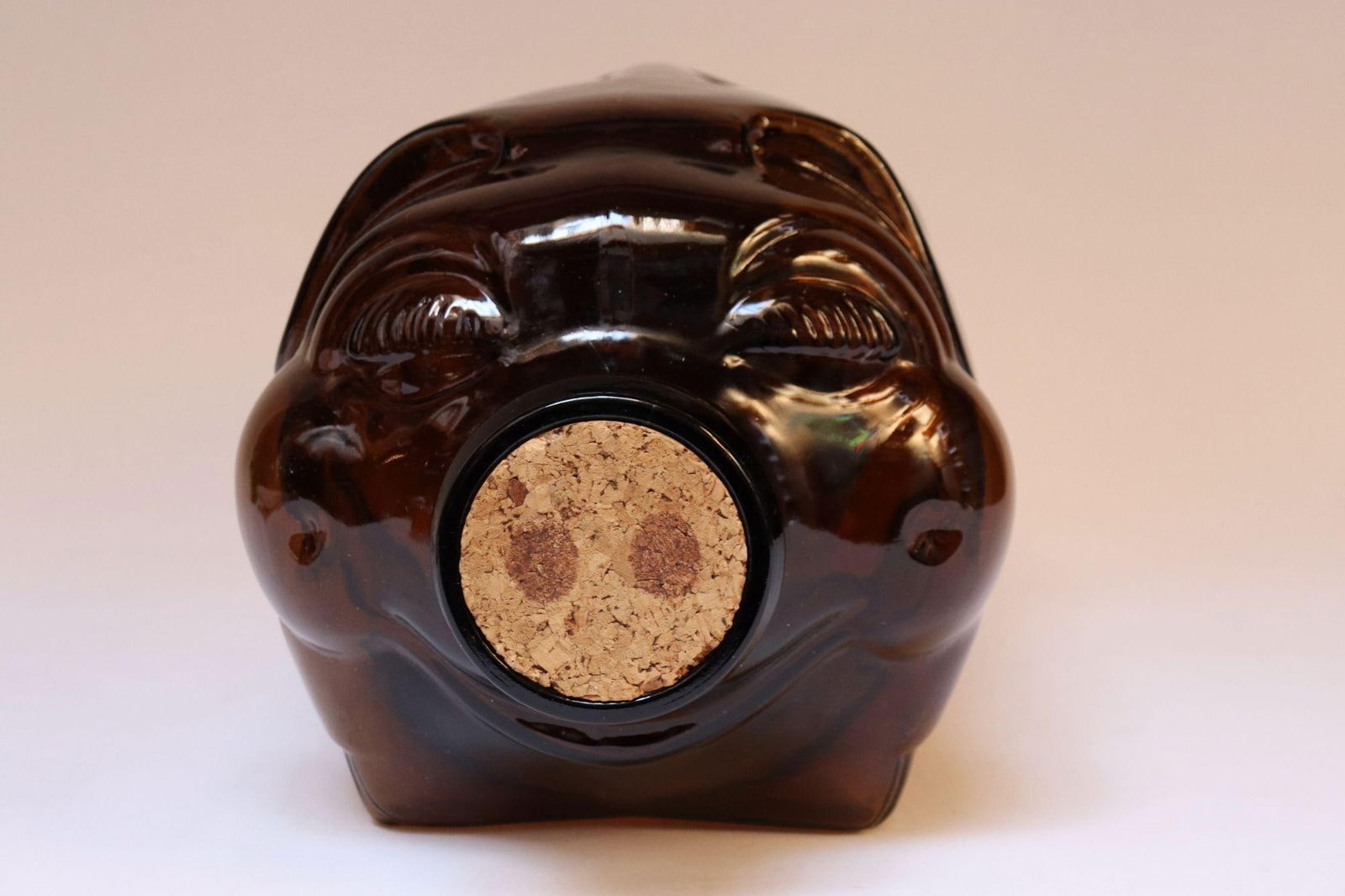 Large Vintage Amber Glass Five-Gallon Piggy Bank by Libbey - 2