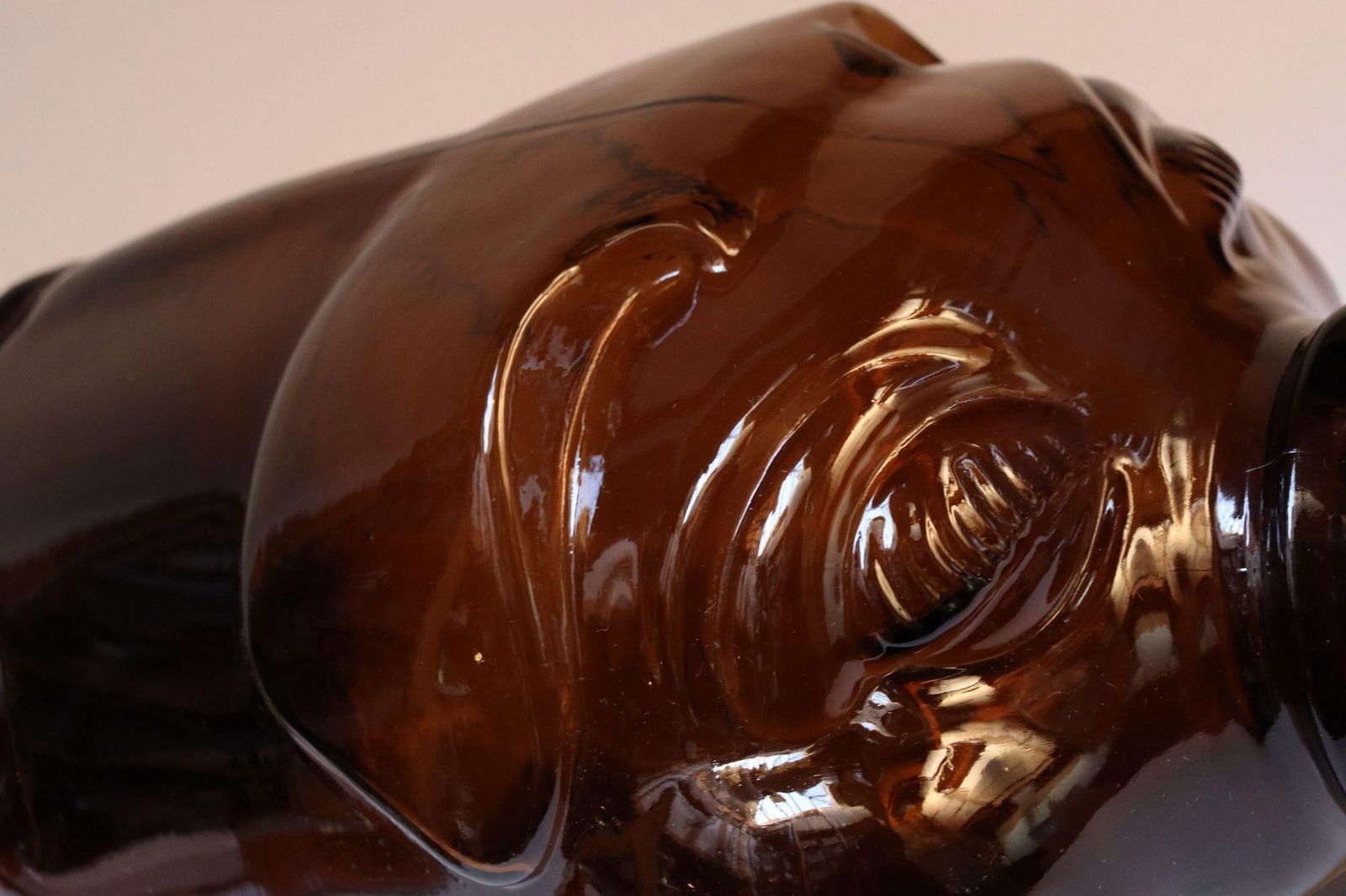 Large Vintage Amber Glass Five-Gallon Piggy Bank by Libbey - 7