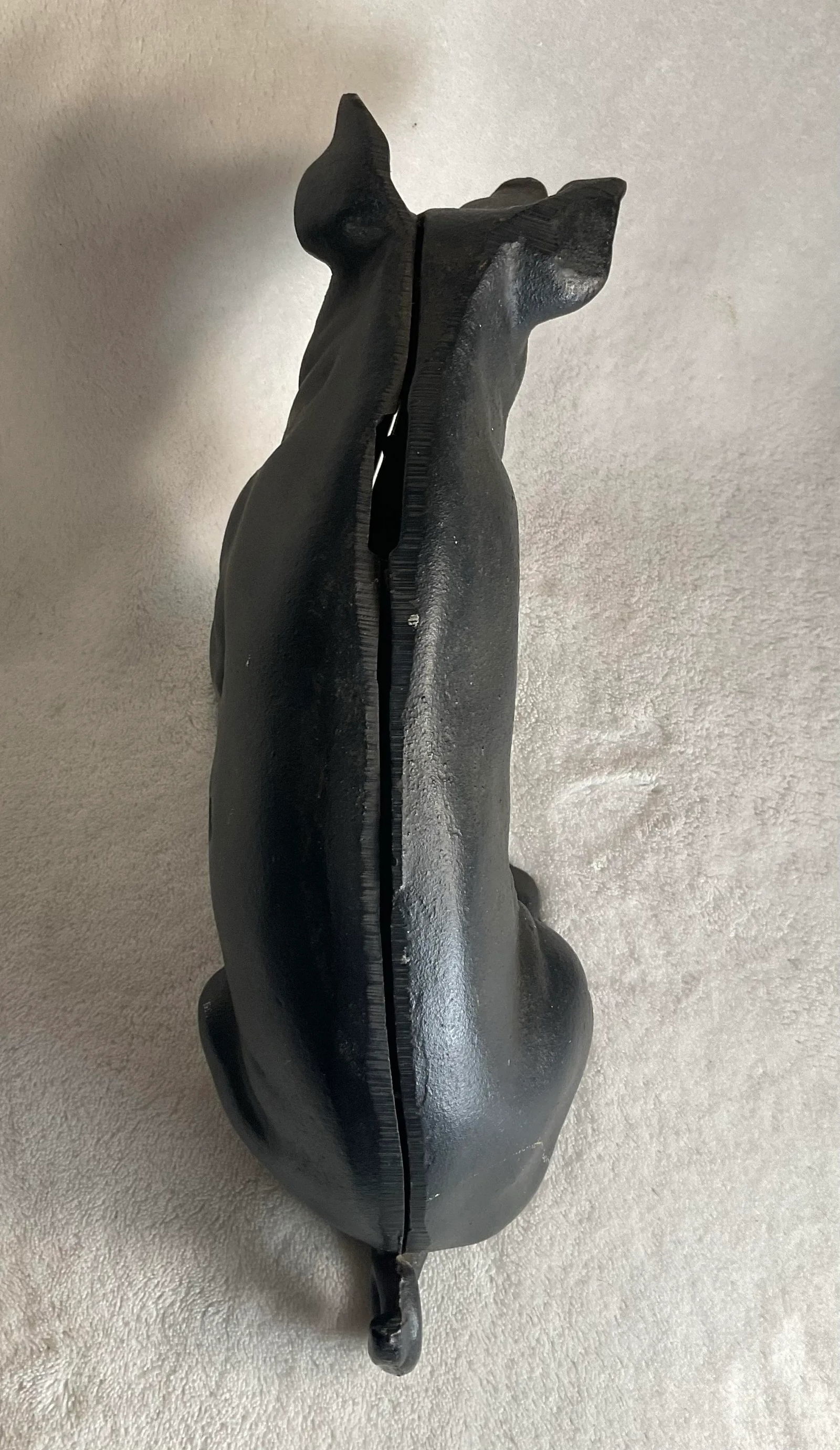 Large Vintage Antique 19th Century Black Cast Iron Piggy Bank Money Box Animal Sculpture- 1800s - 10