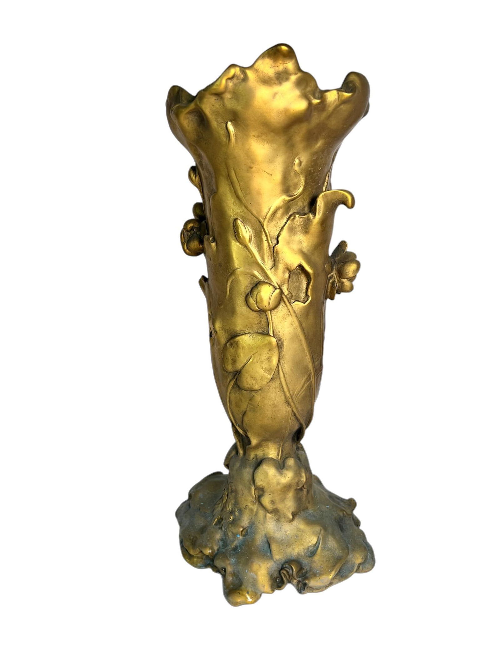 Bronze Art Nouveau Vase by Robert FrâˆšÂ©res, Circa 1900 - 4