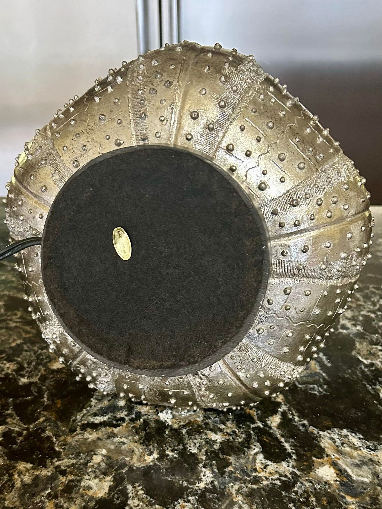 Silver Stacked Sea Urchin Table Lamp in the Style of Regina Andrew - 6