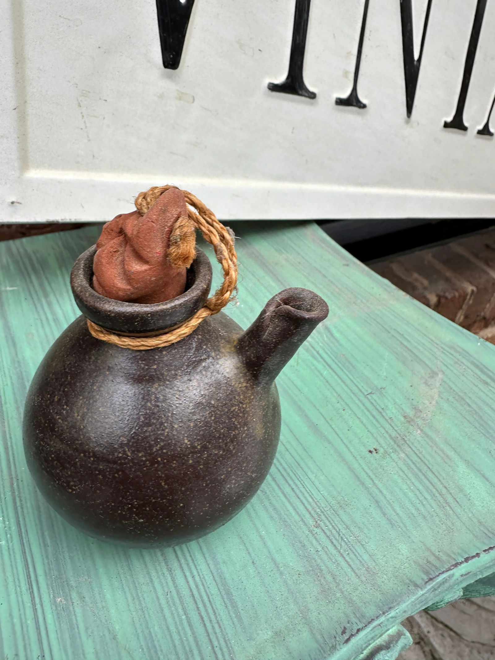 1970s Soy Ceramic Holder With Matching Ceramic Top - 3